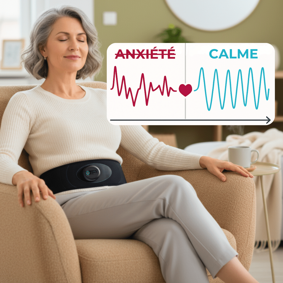 De l'anxiété au calme grâce à la ceinture de respiration neoflo